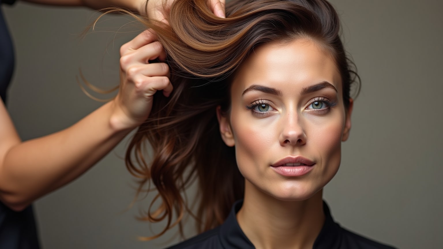 Utilisation professionnelle du sèche-cheveux Haircvt sur cheveux mouillés