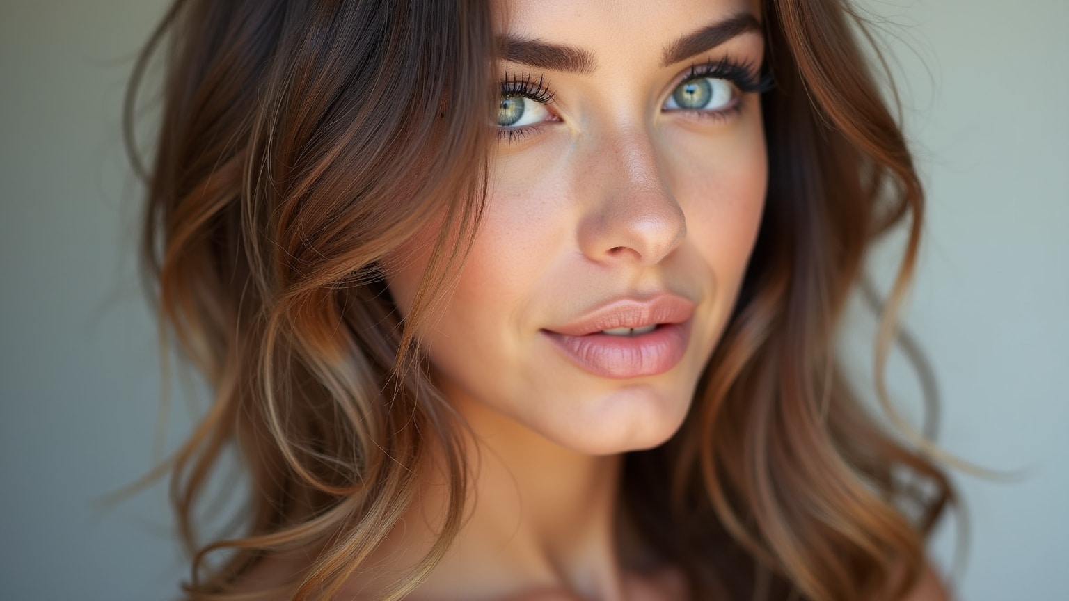 Cheveux brillants après brushing avec produits Haircvt